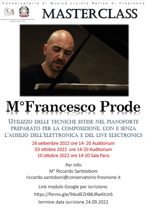 Masterclass M°Francesco Prode