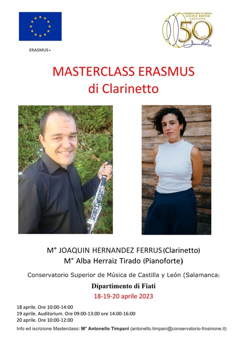 MASTERCLASS	ERASMUS di	Clarinetto