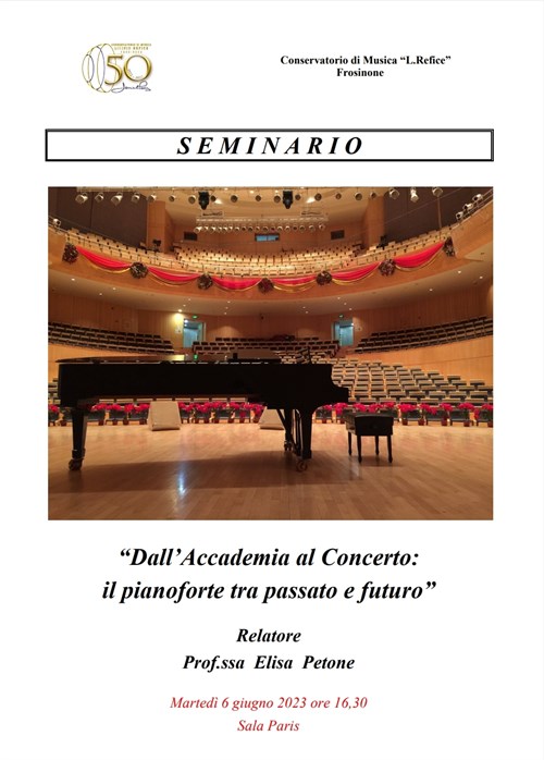 Seminario "Dall'Accademia al Concerto: il pianoforte tra passato e futuro"