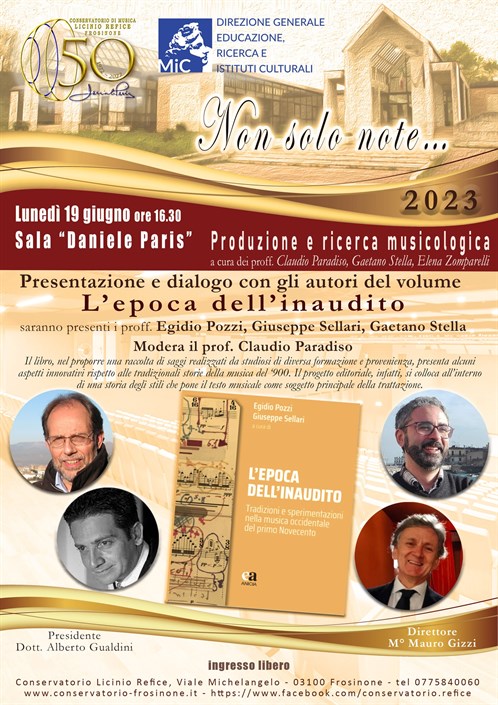 Presentazione e dialogo con gli autori del volume "L'epoca dell'inaudito"