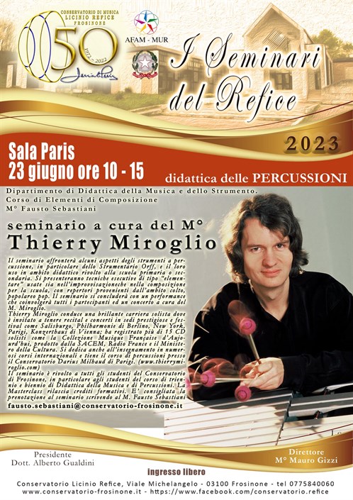 Seminario a cura del M°Thierry Miroglio