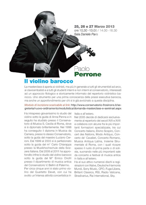 Masterclass Violino Barocco 2011