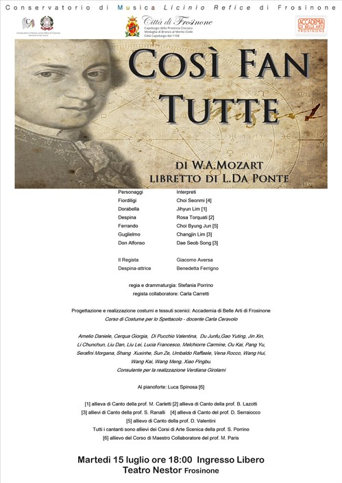 Così Fan Tutte 15 luglio