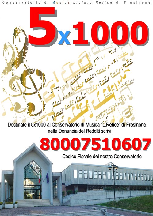 5X1000 al Conservatorio di Frosinone