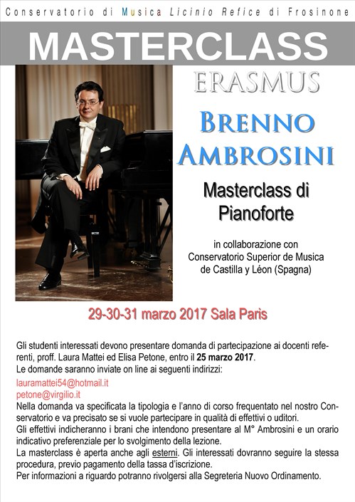 Masterclass Erasmus M°Brenno Ambrosini