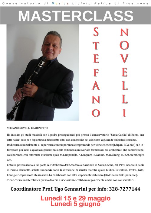 Masterclass M°Stefano Novelli