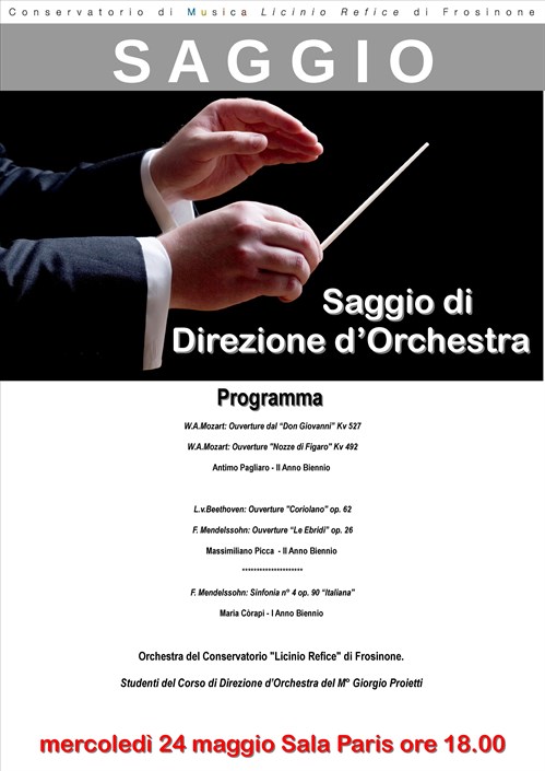 Saggio di Direzione d'Orchestra 24 maggio 2017