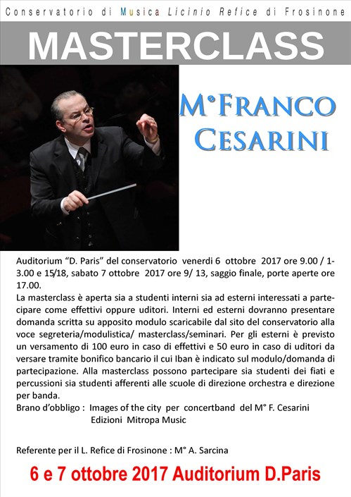 Masterclass M°Franco Cesarini
