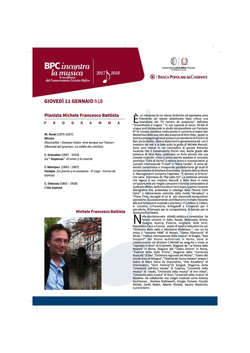 BPC INCONTRA CONSERVATORIO A4 11 gennaio 2018