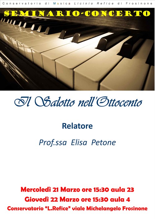 Seminario-Concerto Il Salotto nell'ottocento