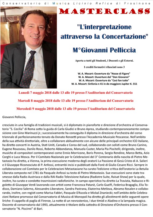 Masterclass "L'interpretazione attraverso la Concertazione"