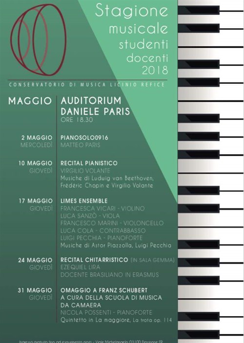 Stagione Concerti Docenti Studenti Maggio2018