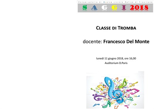 Saggio della classe di tromba del M° Francesco Del Monte