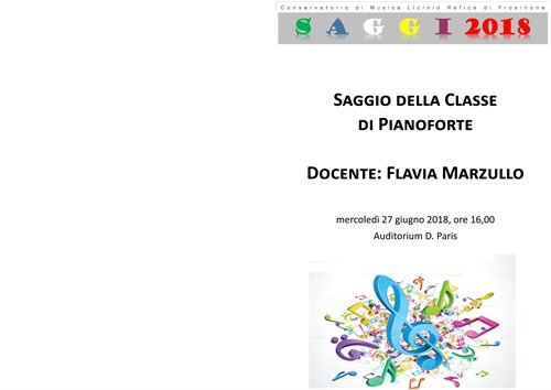 Saggio della Classe di Pianoforte docente F.Marzullo