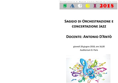 Saggio di Orchestrazione e concertazione