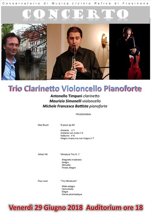 Concerto Trio Clarinetto Violoncello Pianoforte