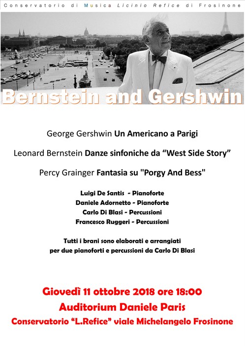 Concerto 11 ottobre Bernstein and Gershwin