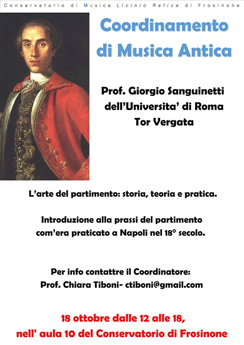 Coordinamento Musica Antica "L'arte del partimento: storia, teoria e pratica"