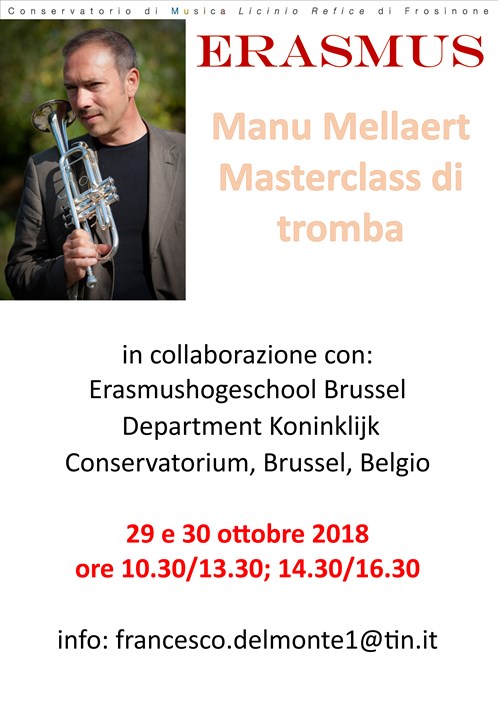 Masterclass Erasmus di Tromba "Manu Mallaert"