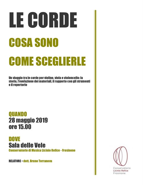 Seminario "Le Corde - come sono come sceglierle"