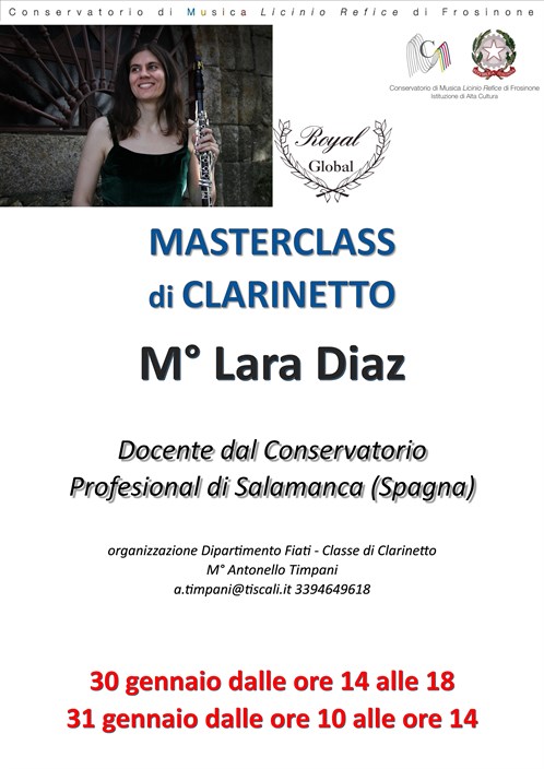 Masterclass di Clarinetto M°Lara Diaz