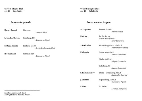 Itinerari Pianistici